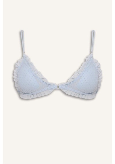 Defacto Tül Kumaş Çıkarılabilir Kap Pedli Balensiz Açık Mavi Bralet H6493ax26spbe550 Mavi-be550