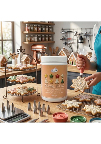 Royal Icing Turuncu 200 Gr Hazır Kurabiye Ve Pasta Süsleme Kreması