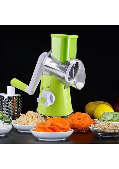 Tutma Kollu Çevirmeli Pratik Rulo Rende Drum Grater Kırmızı