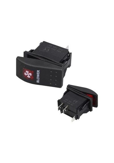 Havalandırma Sembollü Işıklı 3 Pinli On-off 12-24v Marin Switch