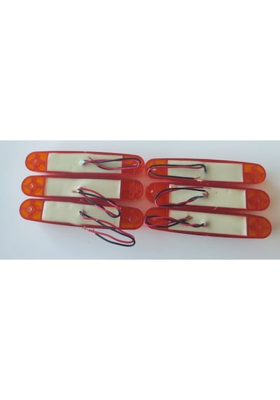 6 Adet Kalın Neon Led Lamba Turuncu 12-24 Volt