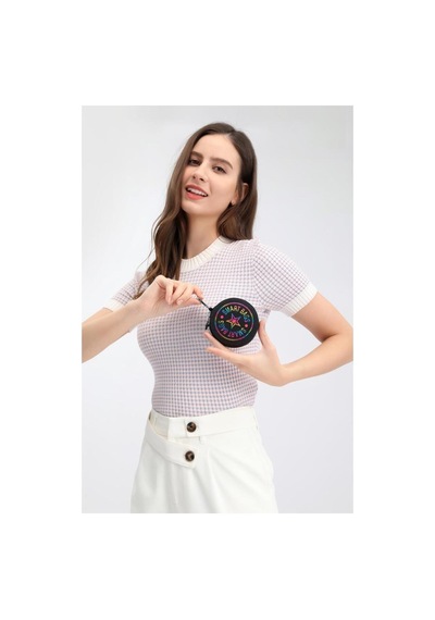 Bozuk Paralık Cüzdanı Krinkıl Kumaş 3178 Mor Flower