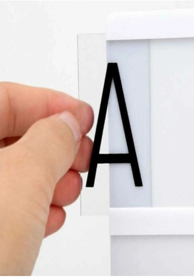 Dekoratif 94 Harfli Led Işıklı Pano Sinematik A5 Işık Kutusu Pano (435675229)