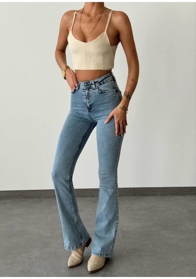 Lacarino 7579 Cındy Xl Kadın Jean Pantolon Blue
