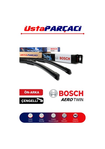 Bosch Toyota Auris 2013-2019 Aerotwin-rear Ön Arka Silecek Takımı Ar654s H200