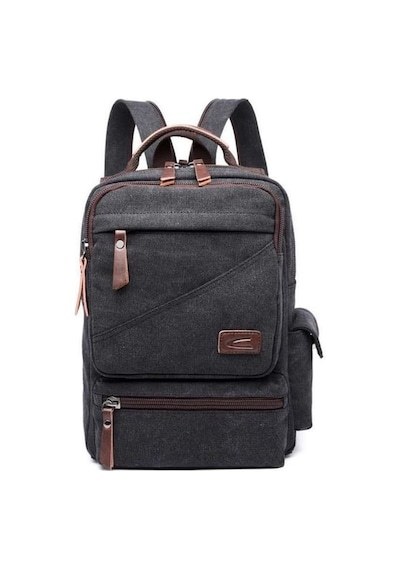 Cactive Kanvas Siyah Kumaş Unisex Sırt Çantası CTV1261