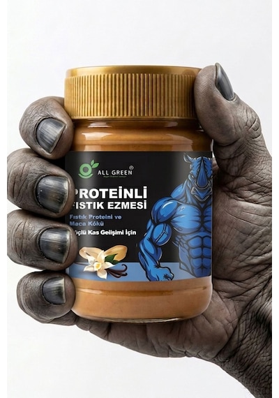 Proteinli Fıstık Ezmesi Vanilya Fıstık Proteini, Maca Kökü Tozu İle 325 Gr