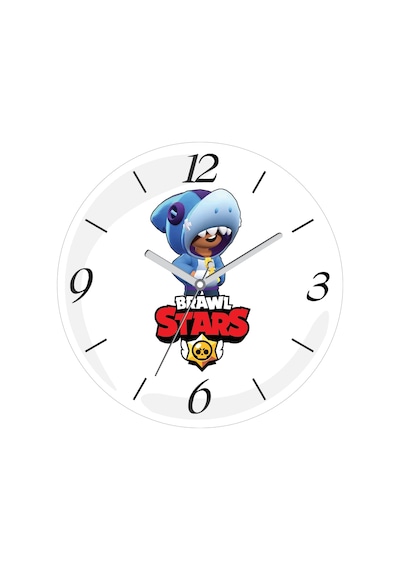 Brawl Stars Leon Logolu Bombeli Gerçek Cam Duvar Saati Çok Renkli
