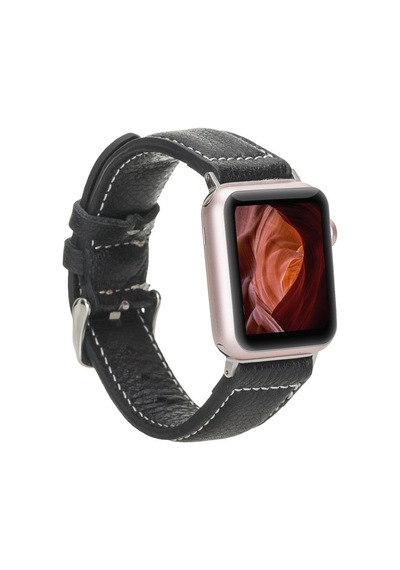 Apple Watch Uyumlu Deri Kordon 42-44-45mm Nm1-as1 Siyah Diğer