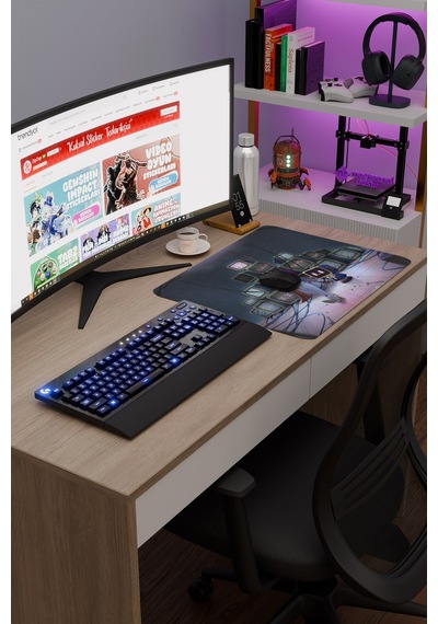 Ineffa Genshin Impact Anime Oyuncu V2 - 48x40 Xl Gaming Mouse Pad Fare Altlığı