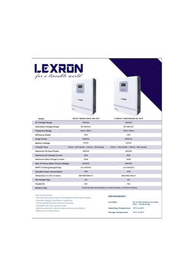 Lexron 3kw Mppt Hv İnverter