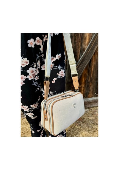 Just Polo Kadın Yeni Sezon Gofraj Baskılı Omuz Çantası 232053mh Krem - Taba 53689632