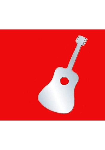 Bosphorus Aynalı Duvar Süsü Sticker Gitar Şekilli