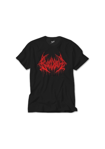 Bloodbath Logo Red Siyah Tişört Siyah