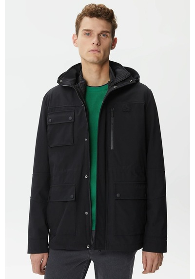 Lacoste Hooded Outdoor Men's Jacket Black Erkek Çıkarılabilir Kapitone Yelekli Erkek Mont Siyah Lacoste Hooded Outdoor Men's Jacket Black Erkek Çıkarılabilir Kapitone Yelekli Erkek Mont Siyah