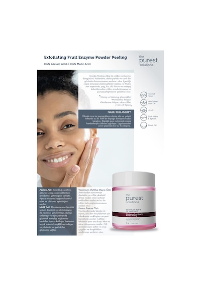 The Purest Solutions ve Aydınlatıcı Enzim Peeling Toz Temizleyici 55 G