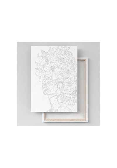 Palmiye Hobi Sanat Sayılarla Boyama Tuval Seti Fırça Boya Dahil Çıtalı 40x50 Cm - Siyah İnci