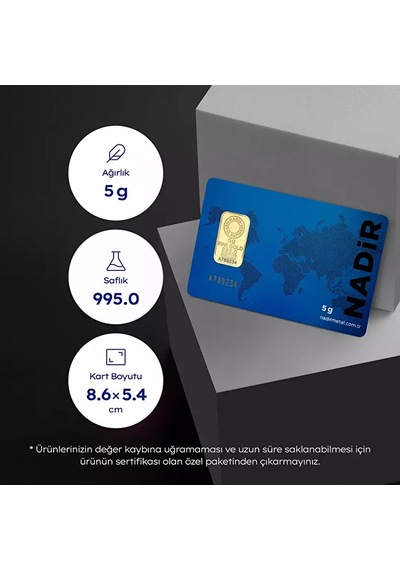 Nadir Gold 5 Gram Külçe Altın 24 Ayar