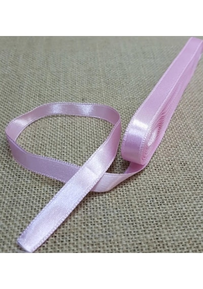 Abarta Saten Kurdele 10mm 1cm %100 Polyester 10mt Renk Seçeneği Açık Pembe