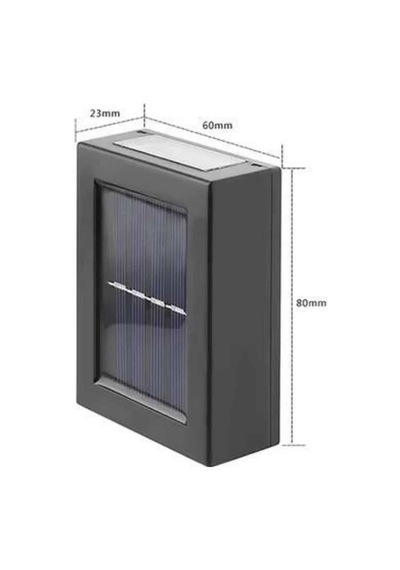 Mey İthalat Yeni Model Solar Çift Taraflı Duvar Lambası Dekoratif Duvar Lambası