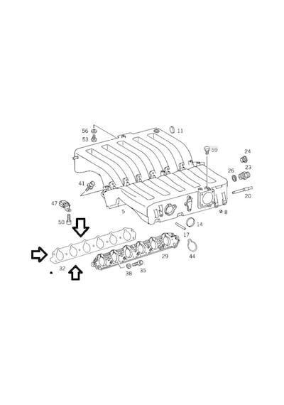 Mercedes-Benz M120 Motor V12 Emme Manifold Contası A1201410180