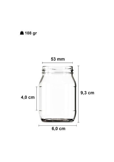 190 Ml Şeffaf Kavanoz 190 Cc Konserve Metal Kapaklı Cam Kavanoz 6 Adet Açık Yeşil - Beyaz
