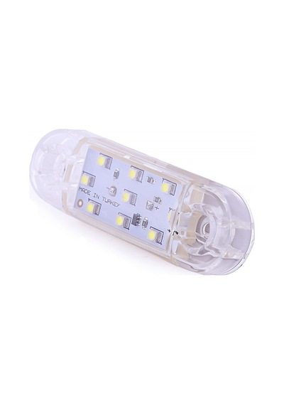 9 LEDLİ TOMBUL PARMAK LED BEYAZ 12V-24V  DEKORATİF LAMBA