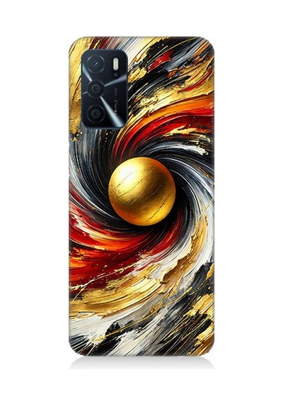 Oppo A55 Uyumlu Kozmik Sarmal Patlama Enerjisi Desenli Silikon Kılıf Çok Renkli