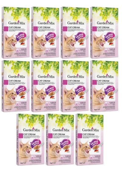 Gardenmix Biotin Ve Somonlu Kedi Kreması 5x15gr - 11 Paket