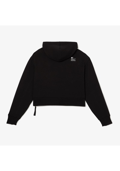 Lacoste Womens Relaxed Fit Sweatshirt Rahat Kesim Kapüşonlu Kadın Sweatshirt Siyah