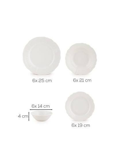 4427 Tiffany Yemek Takımı 24 Parça 6 Kişilik Yemek Seti Diğer
