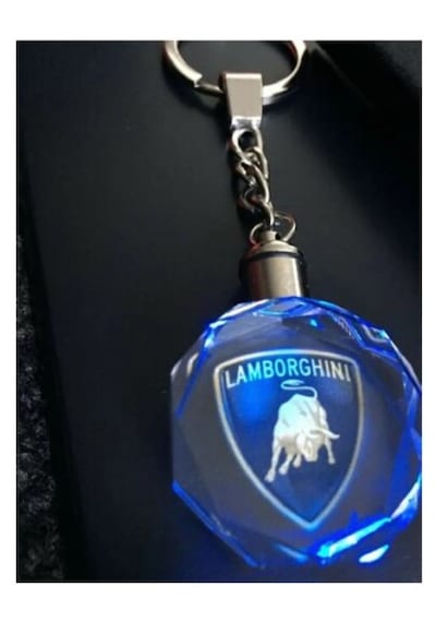Lamborghini Işıklı Anahtarlık 7 Renk Şık Oto Car Keychain Led Oto Aksesuar
