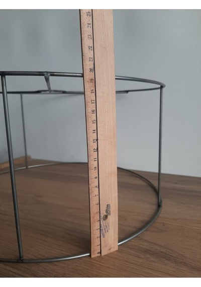 Hobi Abajur Ve Lambader Teli Çemberi 40 Cm Çap 20 Cm Yükseklik Büyük Boy Siyah
