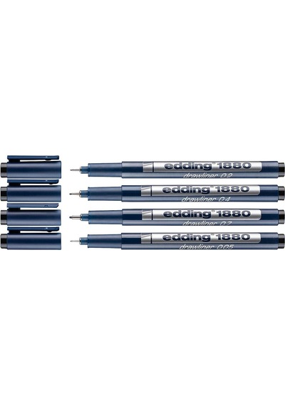 Edding 1880 Teknik Çizim Kalem 4'lü Set3