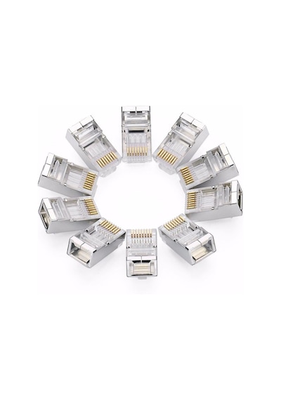 Rj45 Cat5 Cat6 Jack Metal Konnektör Başlık 10 Adet