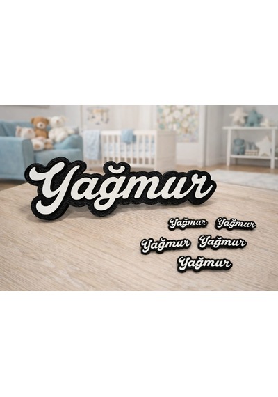 Designer Coupleee İsme Özel Bebek Magneti Model 6
