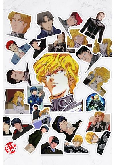 Legend Of The Galactic Heroes Ginga Eiyuu Densetsu Anime Telefon Laptop Sticker Paketi 25 Adet Çok Renkli
