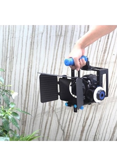 Dslr için Camera Cage + Follow Focus + Matte Box