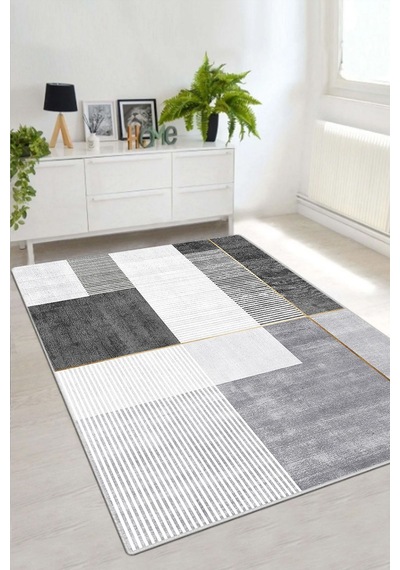 Pendor Grey Dekoratif Halı Dikdörtgen Djth Gri