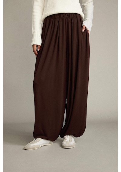 Defacto Baggy Fit Normal Bel Jogger Paça Bilek Boy Modal Pantolon G0671ax25smbn305 Kahve