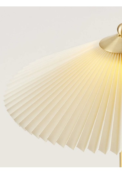Exclusive Collection Krem Şapka Tasarım Umbrella Abajur Eskitme Gold Sarı Gold