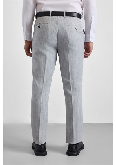 Süvari Gri Slim Kruvaze Yaka 6 Drop Takım Elbise Tk1006900395-s05
