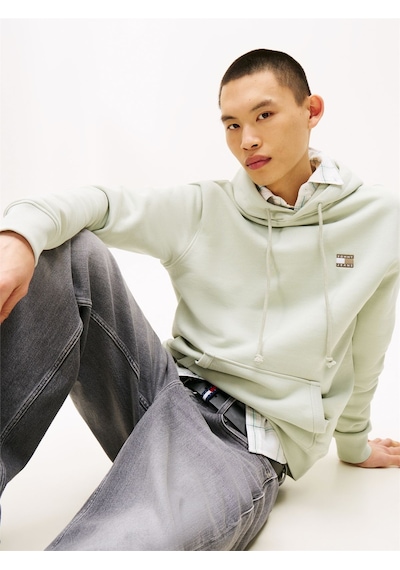 Tommy Hilfiger Tjm Reg Badge Hoodıe Ext Erkek Yeşil Sweatshirt - Dm0dm20258 Yeşil