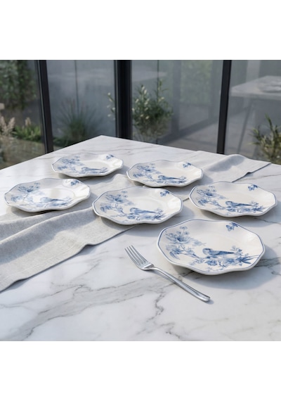 Güral Porselen 6'lı Nesrin 19 Cm Pasta Tabağı 1891 Mavi