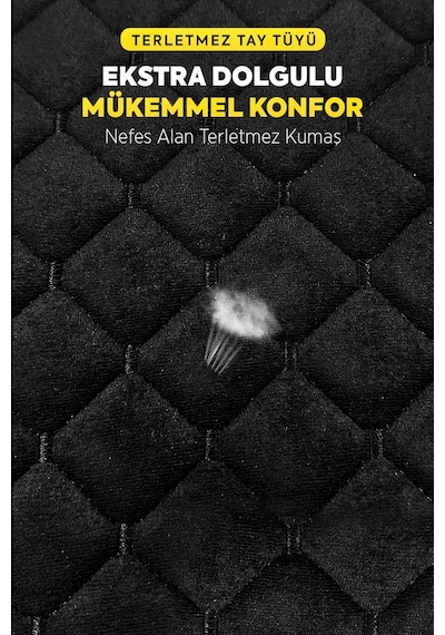 Tay Tüyü Oto Koltuk Minder Seti - Cepli & Terletmez - Siyah