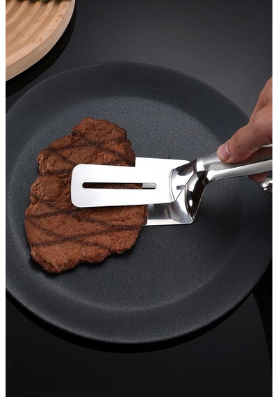Çelik 23 Cm Balık Biftek Maşası Et Servis Kepçesi Kaşığı Cin875x