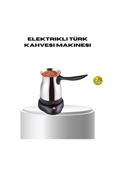 Hubrendy Tekno Paslanmaz Çelik Elektrikli Cezve 800w 6 Fincan Kapasiteli 6430681