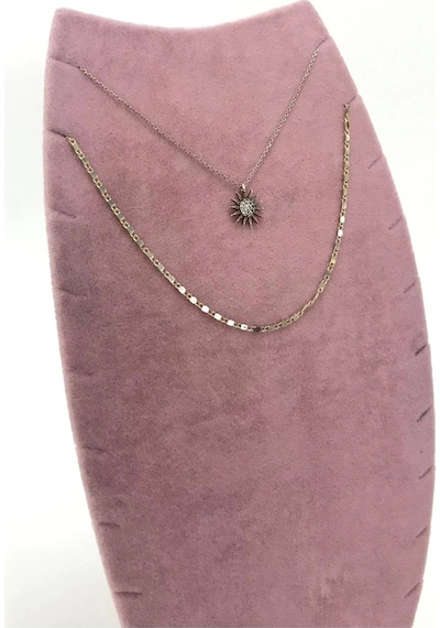 Yerli Üretim Dubai Model Süet Kumaş Pembe Renk 25/12 Cm Kolye -zincir Ayaklı Stand Çok Renkli