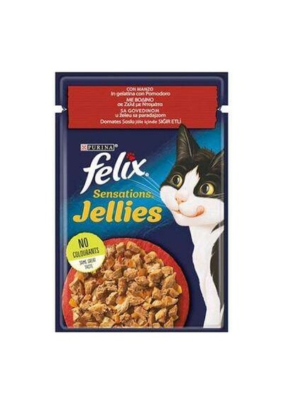 Pouch Sensation Jellies Sığır Etli Ve Domatesli Yetişkin Kedi Konservesi 85 Gr Diğer