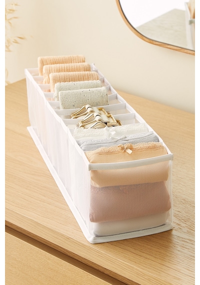 Ocean Home Textile 10 Bölmeli File Dolap Çekmece İçi Akordiyon Tipi Katlanır Çamaşır Düzenleyici Organizer Diğer